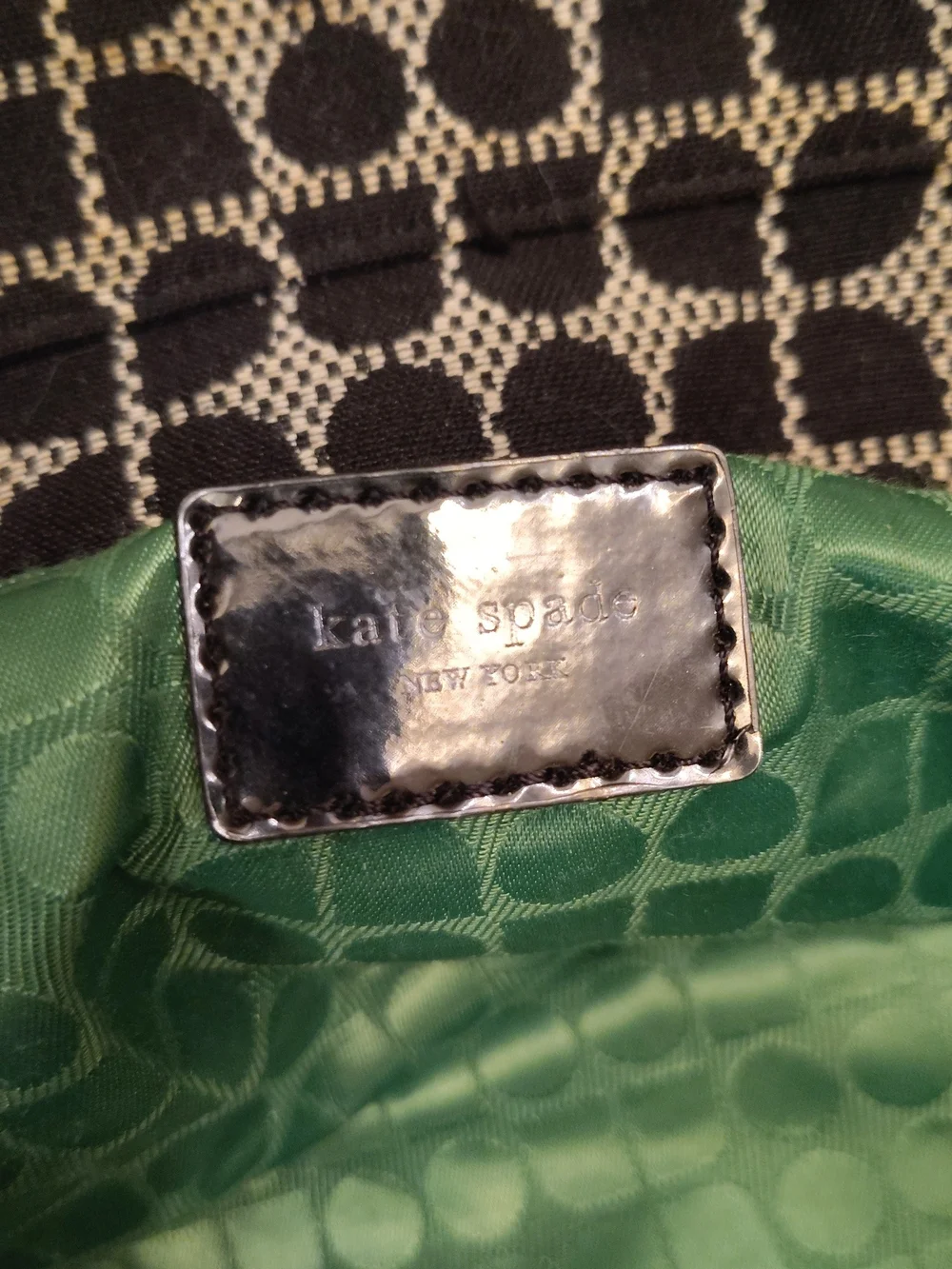 Kate Spade Black and Cream Patterned Women’s Tote Bag